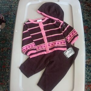 Piper and Posie 3 piece knit outfit